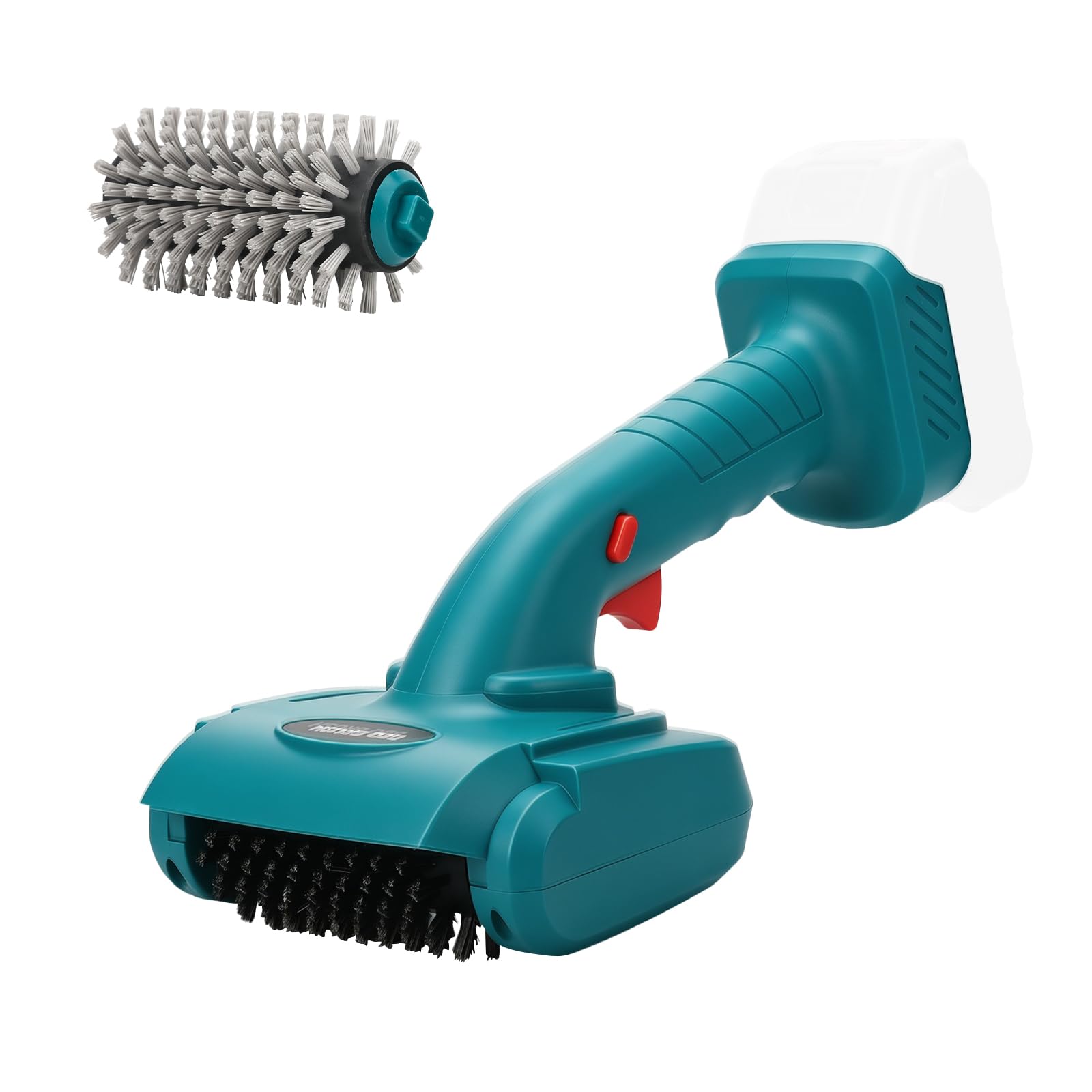 Kabellose Elektrische Grillbürste Kompatibel mit Makita 18V, Abnehmbarem 360° drehbarem Edelstahlbürstenkopf, Edelstahl-Grillreiniger für Grillroste (ohne Akku)