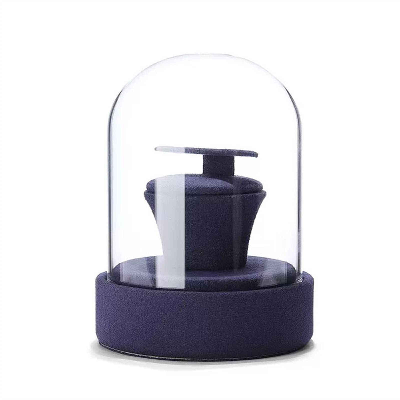 CJHFR472SG Jewelry Organizer Stands Earring Holder, Velvet Display Organizer Storage Bracket with Glass Lid for Showcase, Jewelry Stand, Dressing Table and Trade Show Jewelry Display Stand(Blue)