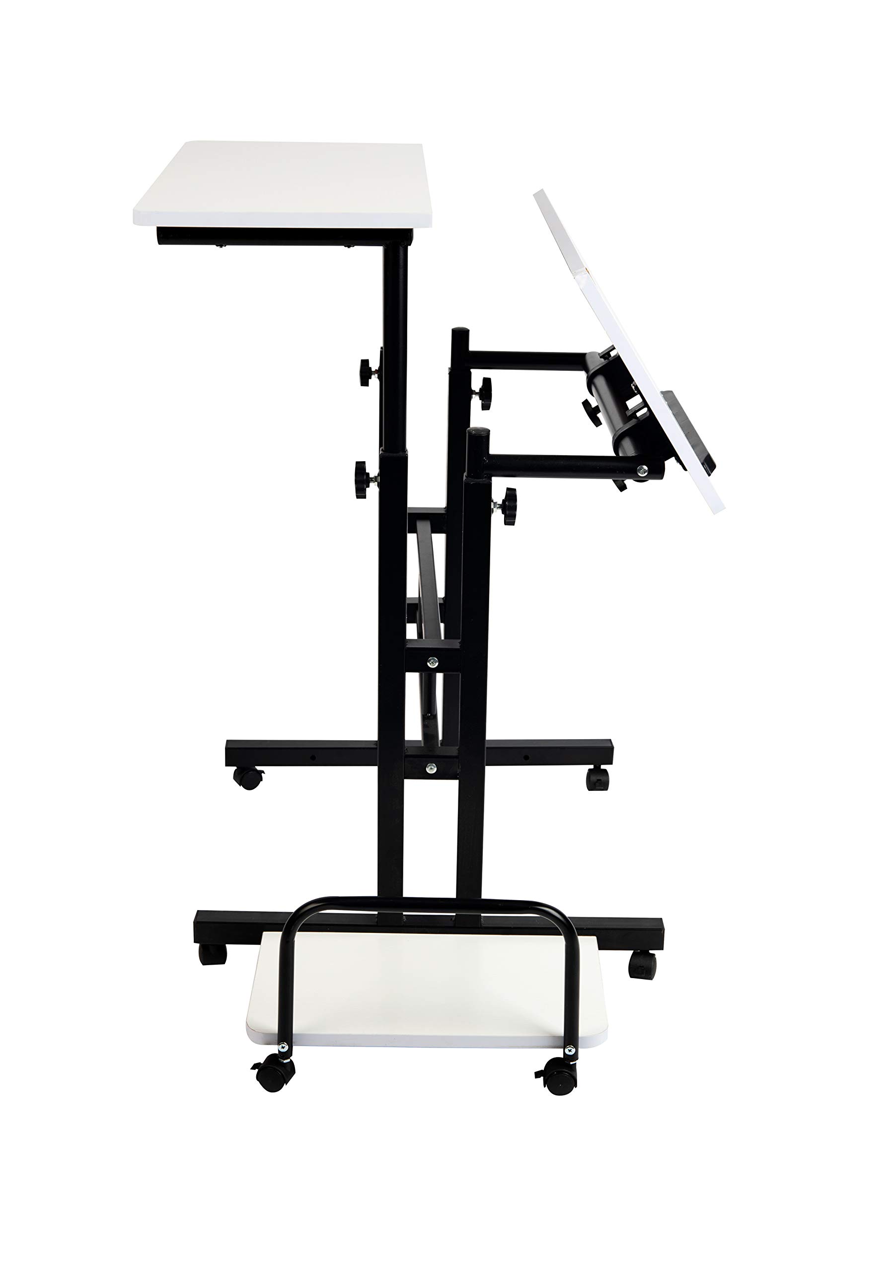 Buy Mind Reader Mobile Sitting Standing Desk Rolling Reversible Home