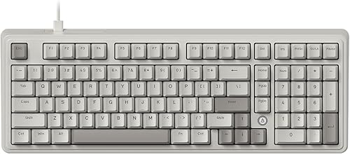 FIRSTBLOOD ONLY GAME. AK980 - Teclado mecánico retro, teclado con cable de montaje en junta intercambiable en caliente de 101 teclas con