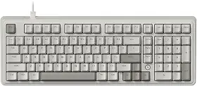 FIRSTBLOOD ONLY GAME. AK980 Teclado mecânico retrô - teclado com 101 teclas de junta de troca a quente, montagem com fio com interruptores vermelhos pré-lubrificados, anti-fantasma, para escritório e