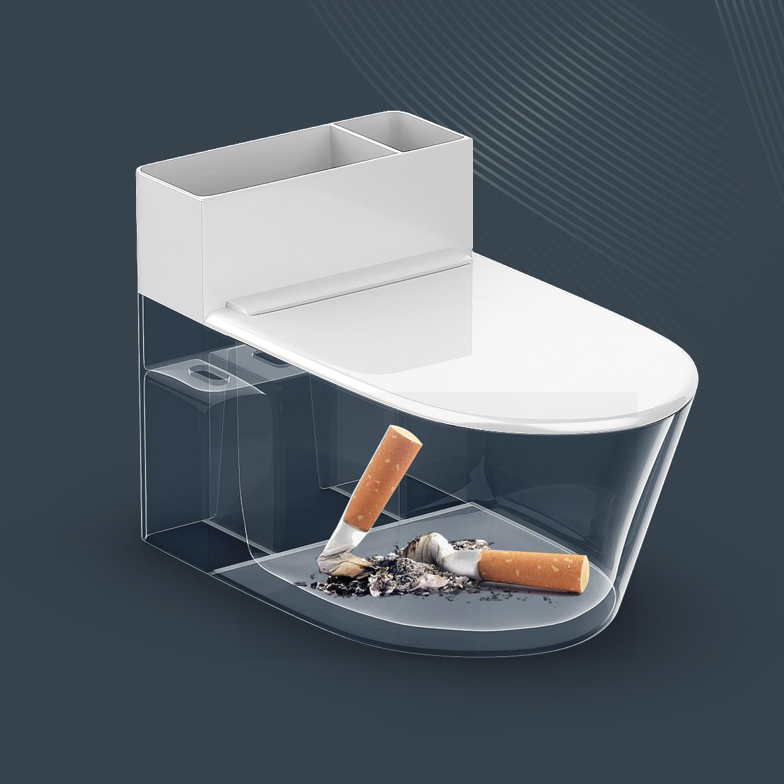 Taschenaschenbecher 3 Zoll - Winddichter Mini Aschenbecher Mit Deckel Schwarz