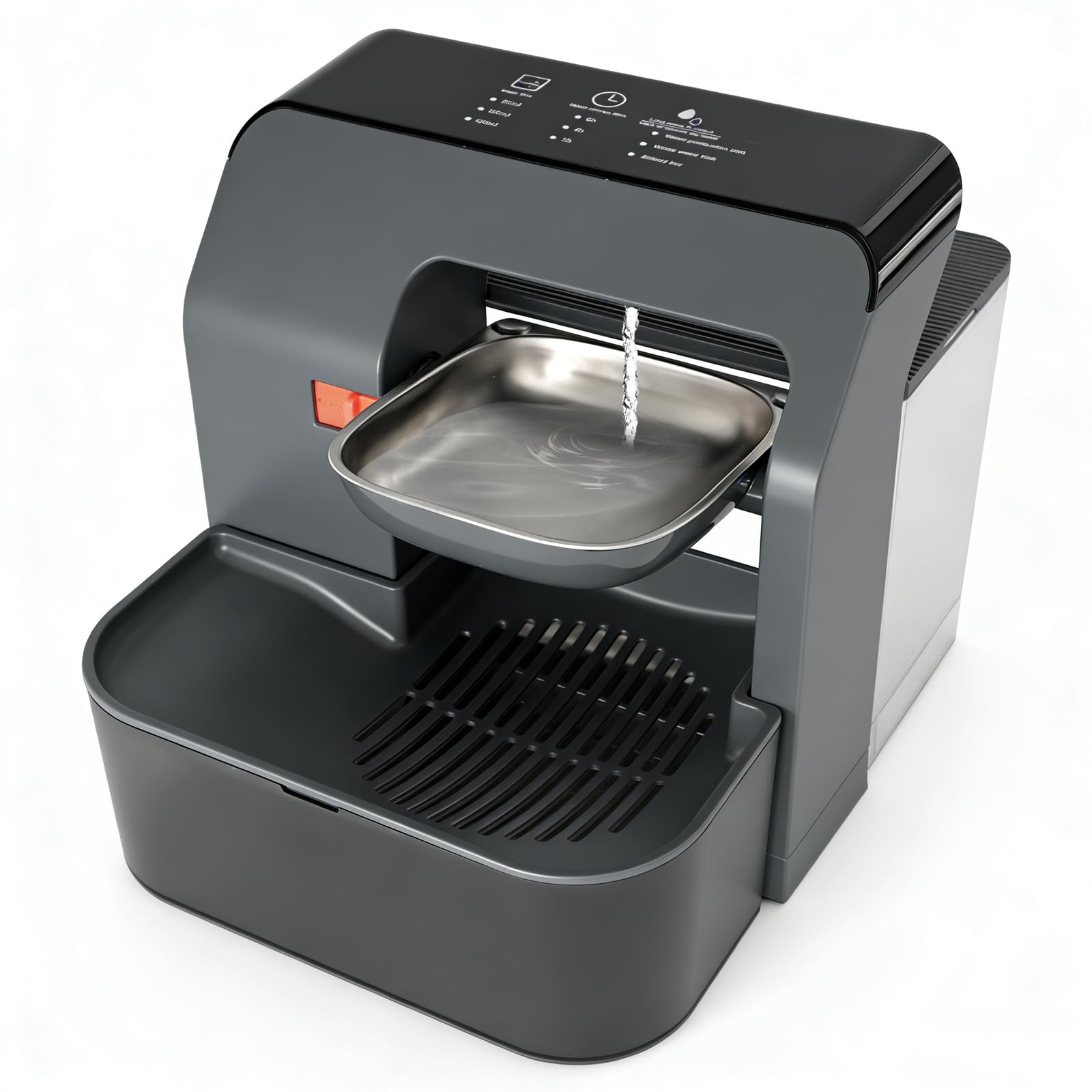 Fontana d'acqua per gatti, senza filtro, separazione delle acque reflue, ciotola in acciaio inox, fontana per animali domestici per cani e gatti