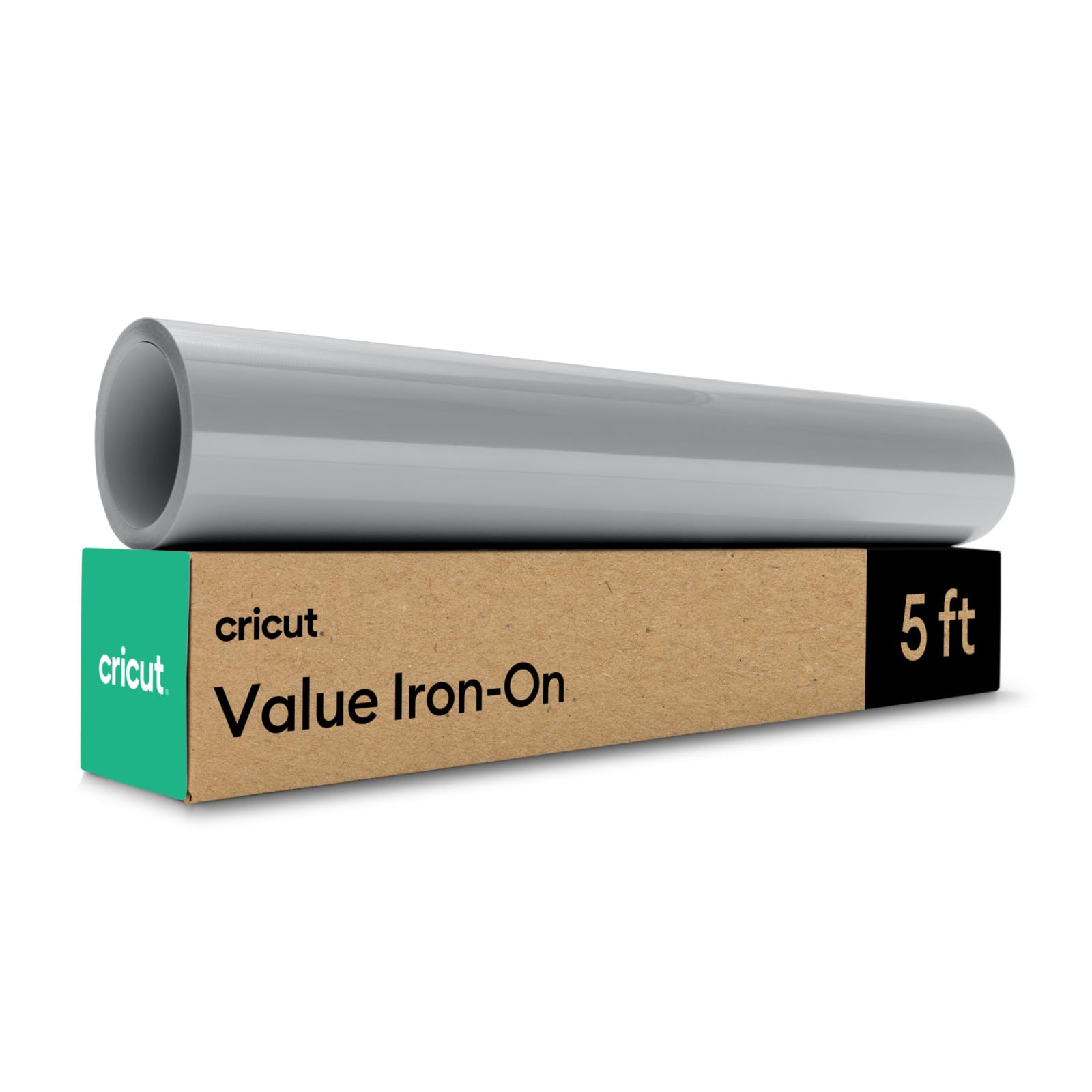 Cricut HTV Heat Transfer Vinyl | 1.5 m | Grey | Iron-On HTV Vinyl for Fabric, Perfect for Custom T-Shirts & DIY Clothing