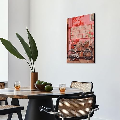 Miniatura 6 de Arte de pared retro de los años 90, impresiones artísticas de libros de bicicleta rosa, póster de arte Y2k femenino estampado estético coquette