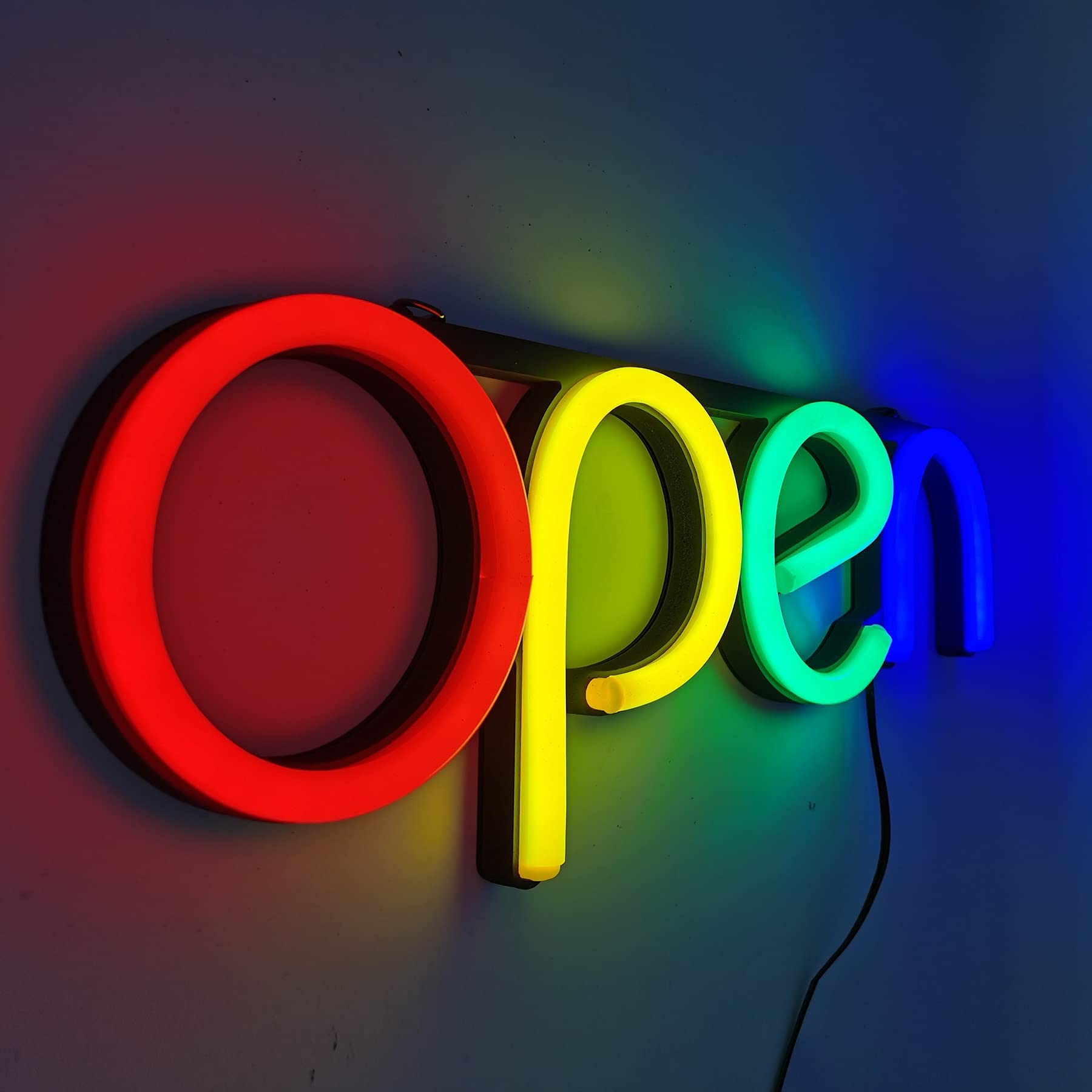 Leucht-Schild, Open LED-Neonschild, 15.7 x 5.9 Zoll, beleuchtetes Schild für Restaurants, Büros, Einzelhandel, Schaufenster, Schaufenster, Schlafzimmer Innengebrauch Wanddekoration