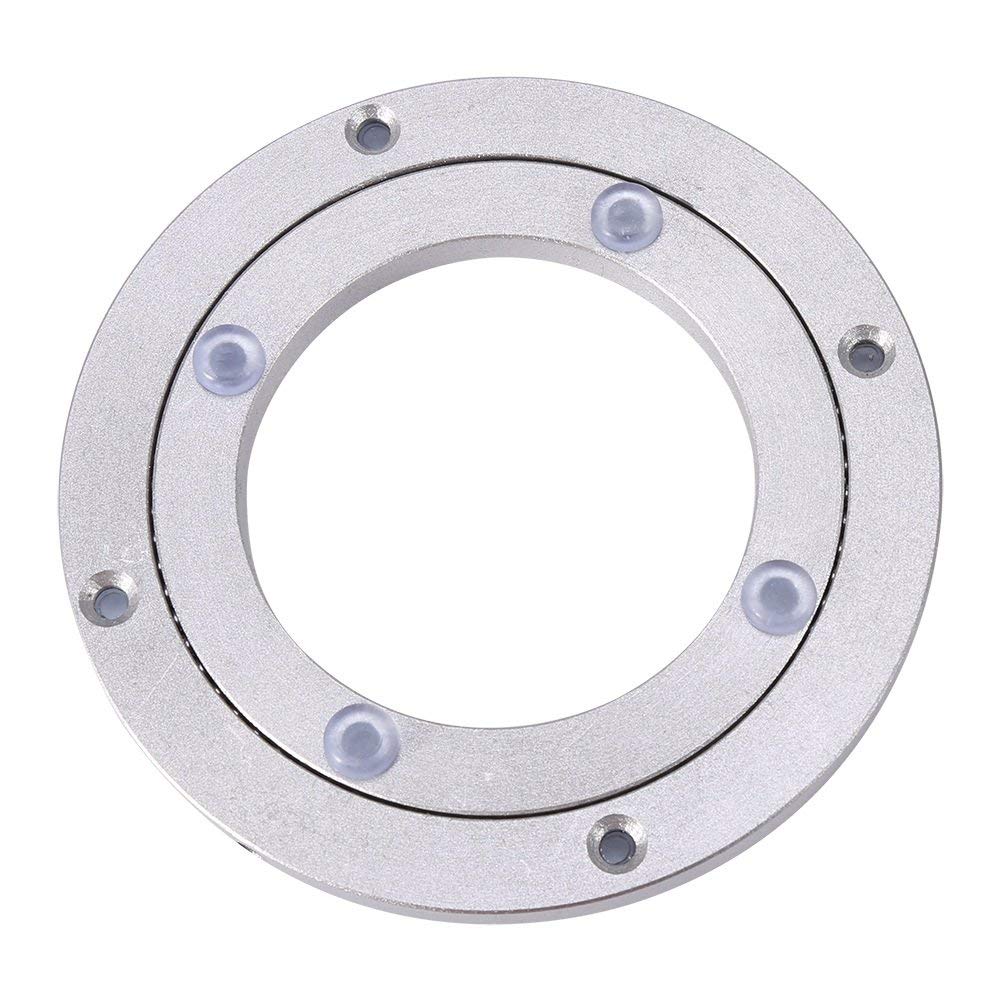 Yosoo Heavy Duty Aluminium Alloy Rotating Bearing Turntable Round Dining Table Smooth Swivel Plate (Size : 4inch)