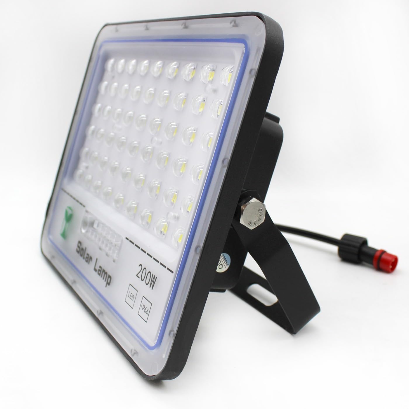 081 Store - 2 PEZZI Faro Led Esterno con Pannello Solare, Faro a Led da Giardino 200w con Sensore Crepuscolare e Telecomando, Faretto Solare Impermeabile IP66