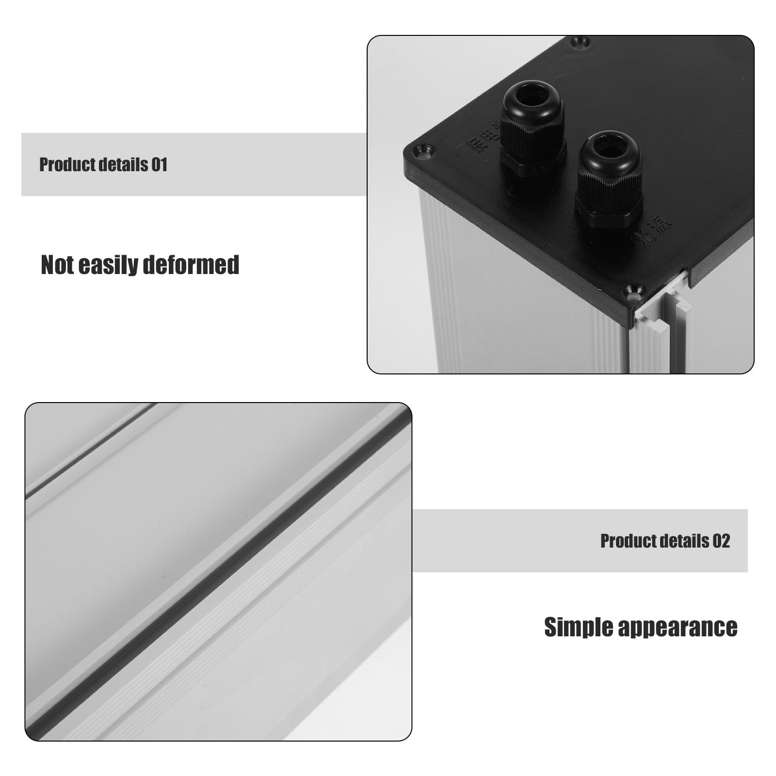Boîtier Étanche de Rangement pour Batterie Lithium avec Couvercle, Boîtier Robuste en Plastique Argenté pour Stockage D’énergie Solaire, Organiseur Compact pour Éclairage