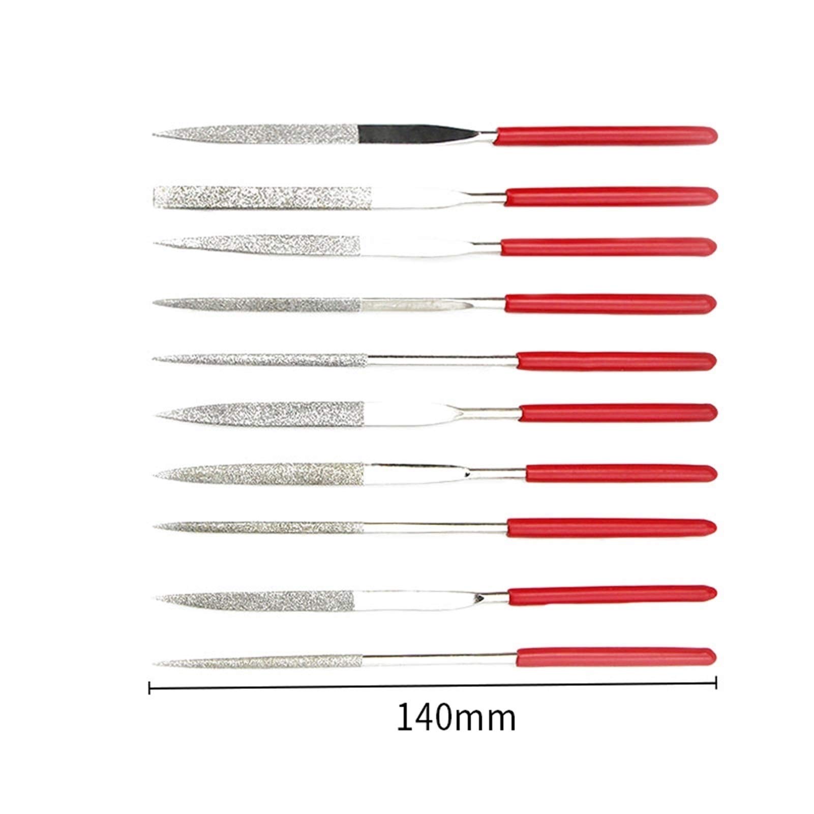 Juego de limas, juego de limas de metal, 10 piezas de limas de aguja de diamante de 140 mm for tallar en madera Juego de limas manuales de metal Lima de aguja manual for pasatiempos Lima resistente(Co