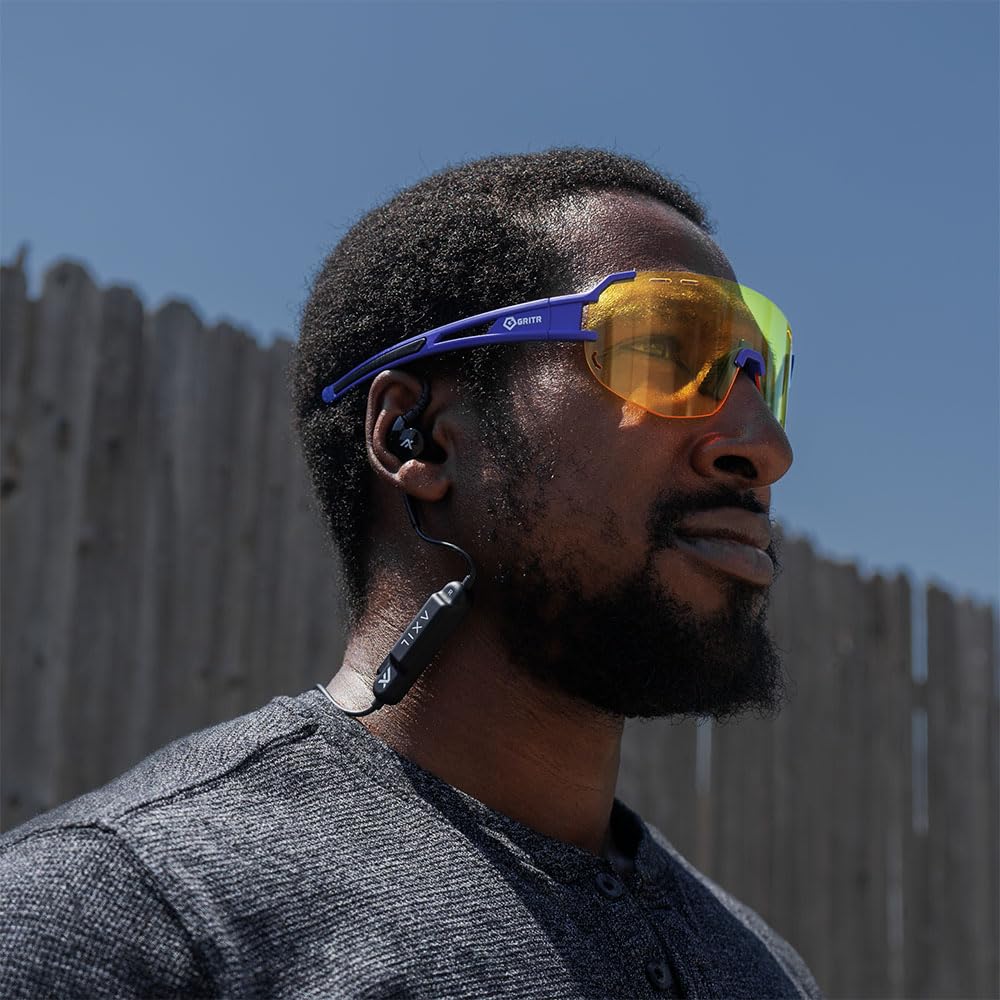 GRITR Lunettes de sécurité pour tir – ANSI Z87.1 – Lunettes de protection des yeux avec verres interchangeables et étui de transport
