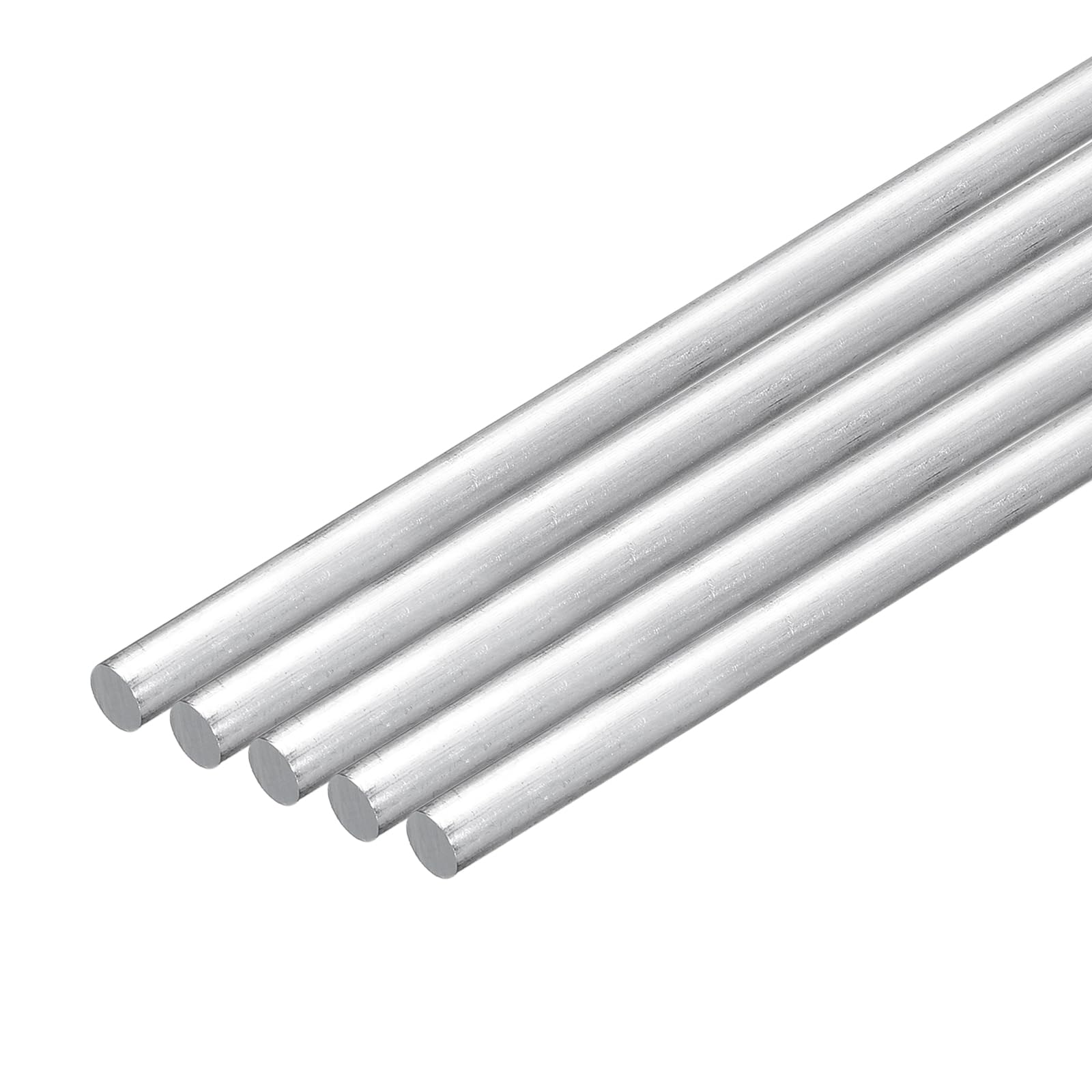 QUARKZMAN 10Pcs Diamètre 5/16"(8mm) Tige Ronde En Aluminium, Longueur 12"(305mm) Tige Ronde 6061 En Aluminium Plein Barreau De Tour Pour Industry Construction DIY Crafts