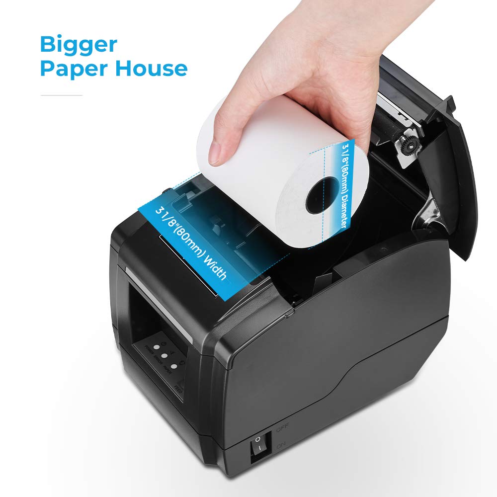 Thermal Receipt Printer, LOSRECAL Restaurant Kitchen Printer of Sound