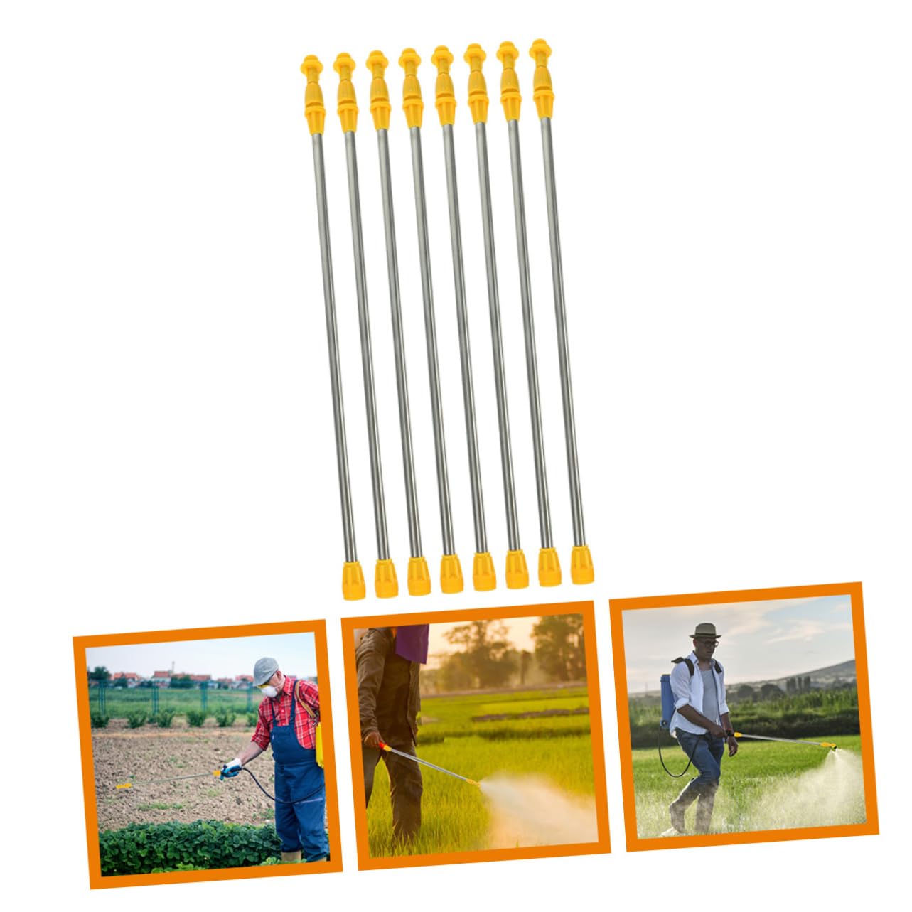 Toyvian 8pièces Rallonge Télescopique Acier Inoxydable Pour Pulvérisateur Perche De Pulvérisation Jardin Résistant Corrosion Accessoire Extension Pour Arrosage Précis Et Installation Facil
