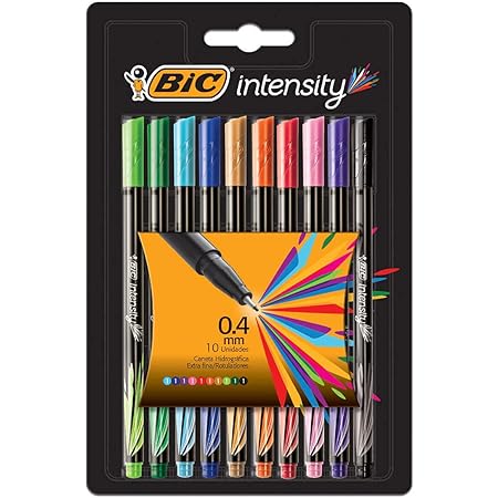 BIC Intensity, Punta Ultra Fina, Rotuladores Permanentes Para Vidrio