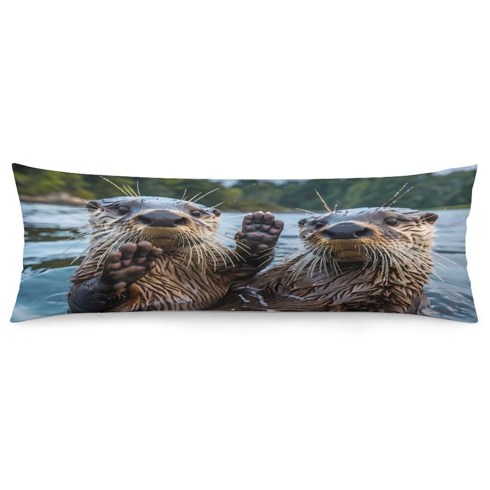 Sea Otters Animal Throw Pillow Case Long Body Pillow Cover Pillowcase Fashion Accessories Home Decor
