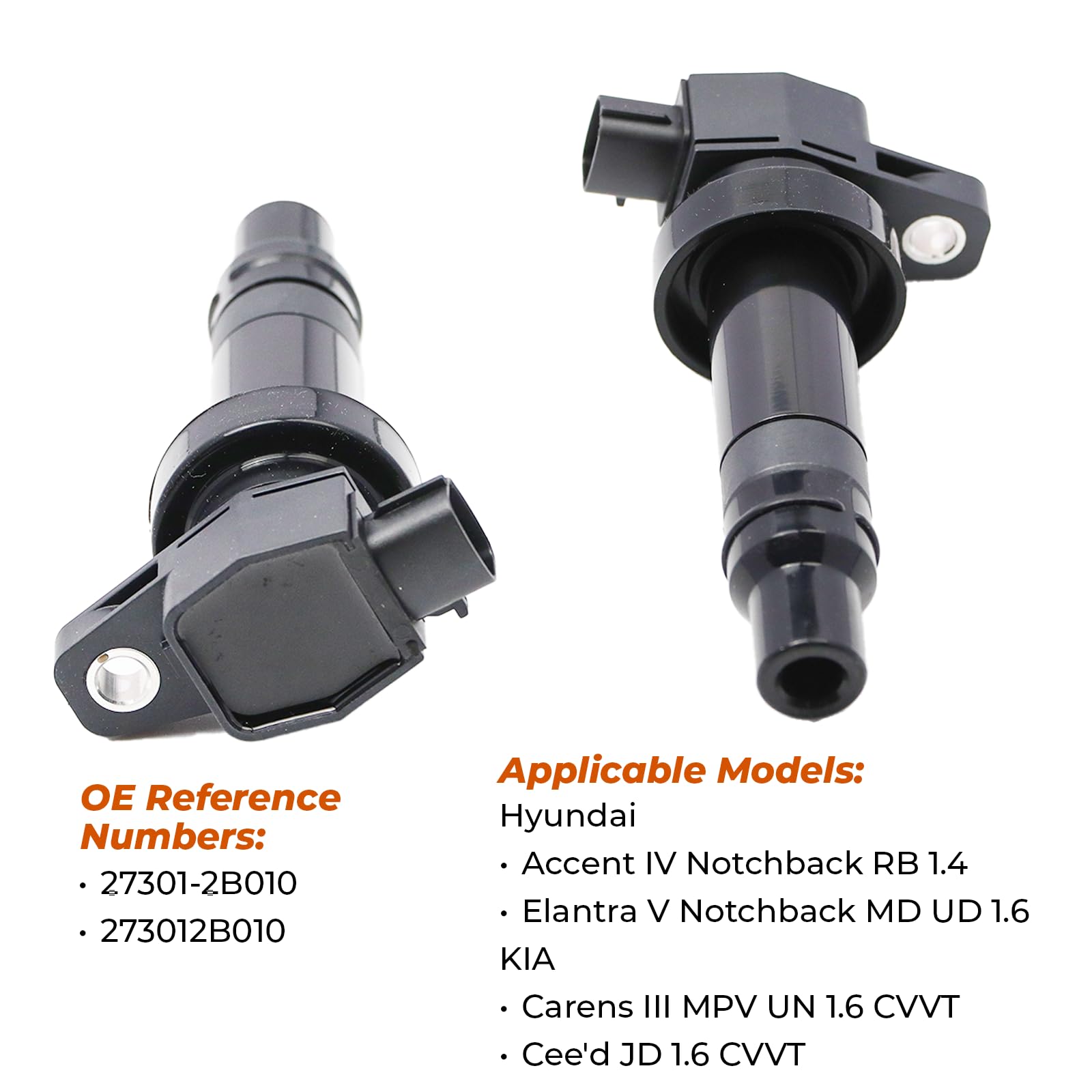 4 bobine di accensione di ricambio motore bobina di accensione per Hyundai Accent IV Hyundai Elantra V per KIA Carens III, ricambio per KIA Cee'd JD 273012B010