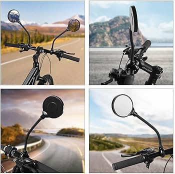 自転車ミラー バックミラー ハンドル バーエンドミラー マウンテンバイク 360°回転 バーエンドミラー バイク 自転車 丸型 バックミラー