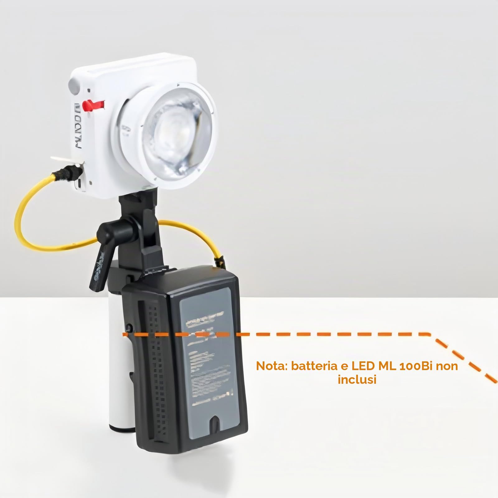 Godox AK-B02 Grip V-Mount con Cavo D-Tap 2,5mm DC, compatibile ML100BI e ML60IIBi LED