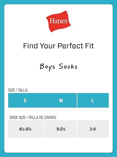 Miniatura 4 de Hanes Calcetines para niños, tobillo acolchado doble resistente y invisible, paquetes de 12 pares