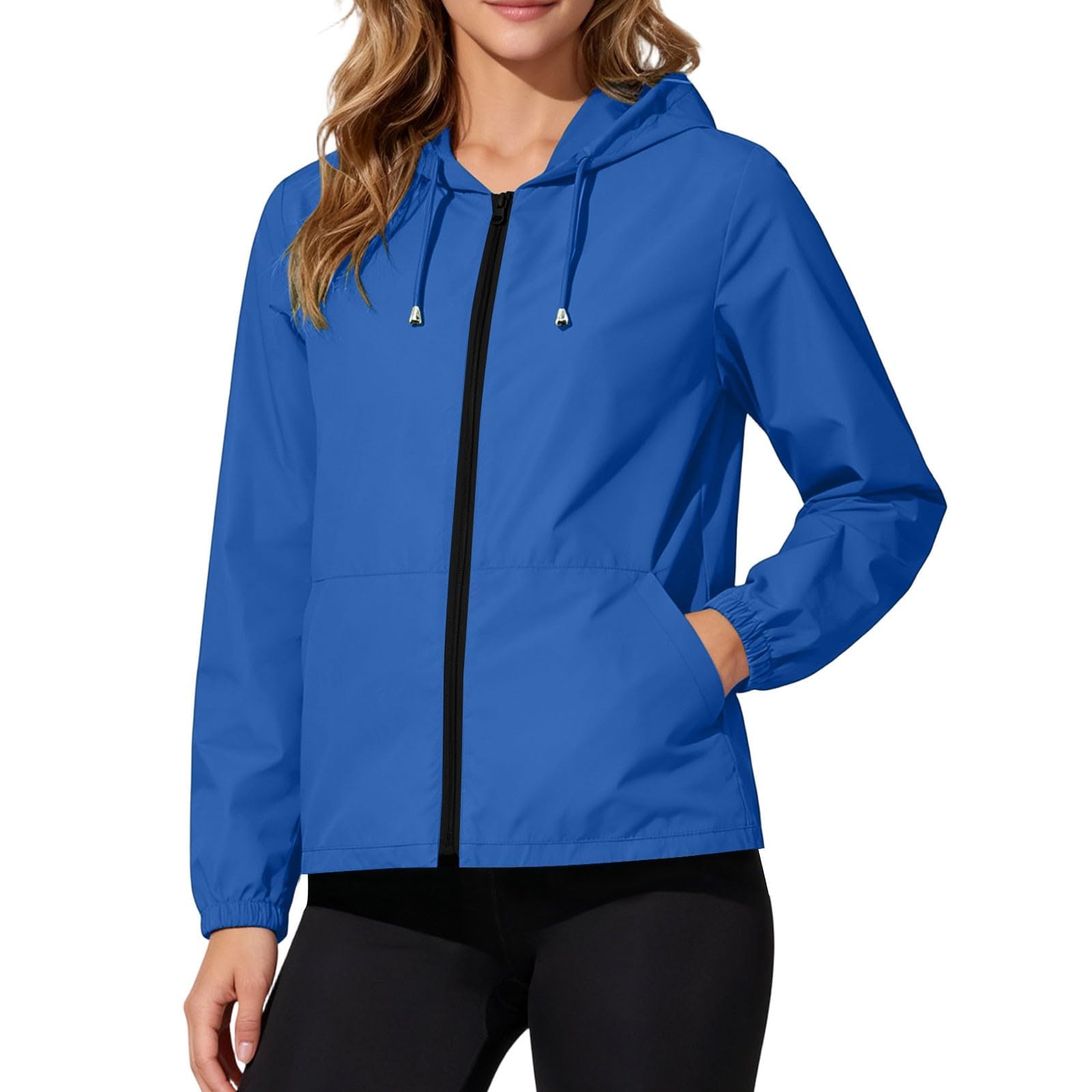 Regenjacke Damen Wasserdicht Wanderjacke Langarm Outdoorjacke Leicht
