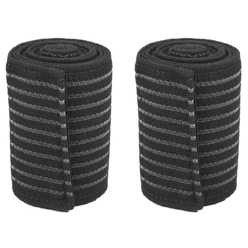 2 fasce elastiche extra lunghe per ginocchia, a compressione