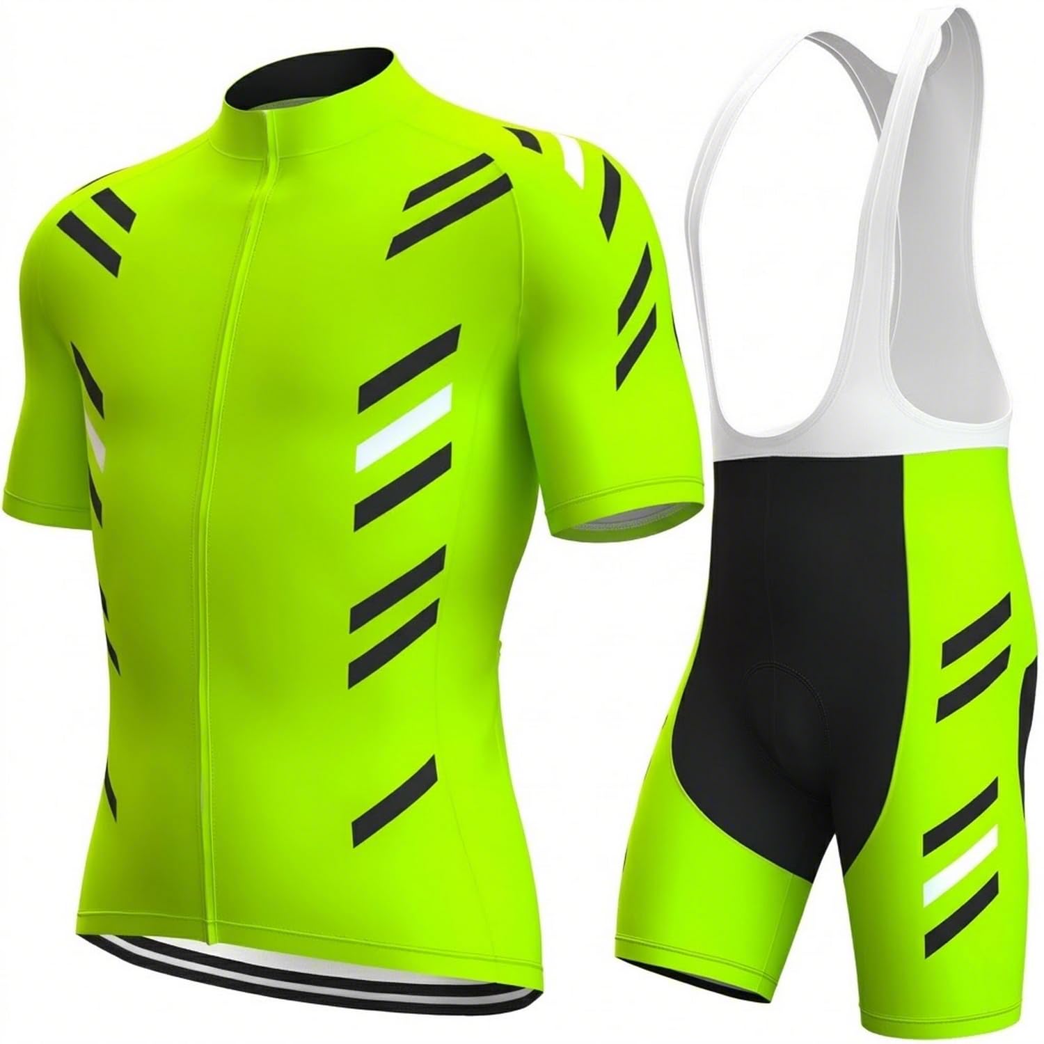 Maillot Cyclisme Homme Tenue Complète Respirant avec Coussinet 3D Gel Séchage Rapide pour Vélo Route/VTT