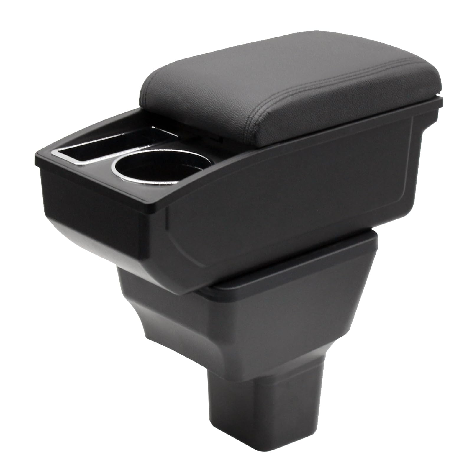 Photo 1 of YJYWZH Car Armrest Box for Nissan Kicks Accessories 2016-2021 Center Console Storage Organizer Double Layer Space with Cup Holder Mobile Phone Holder (Black Thread)