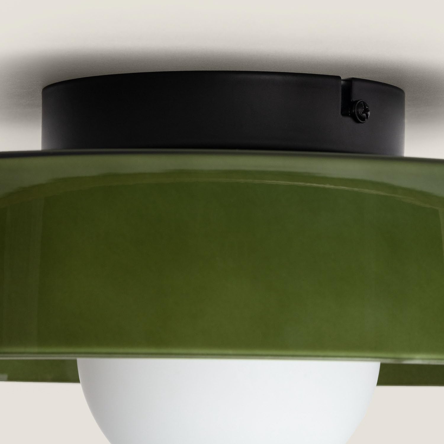 LEDKIA Plafón de Techo Cristal Elva S Verde | Ideal para Cocina, Comedor, Habitación