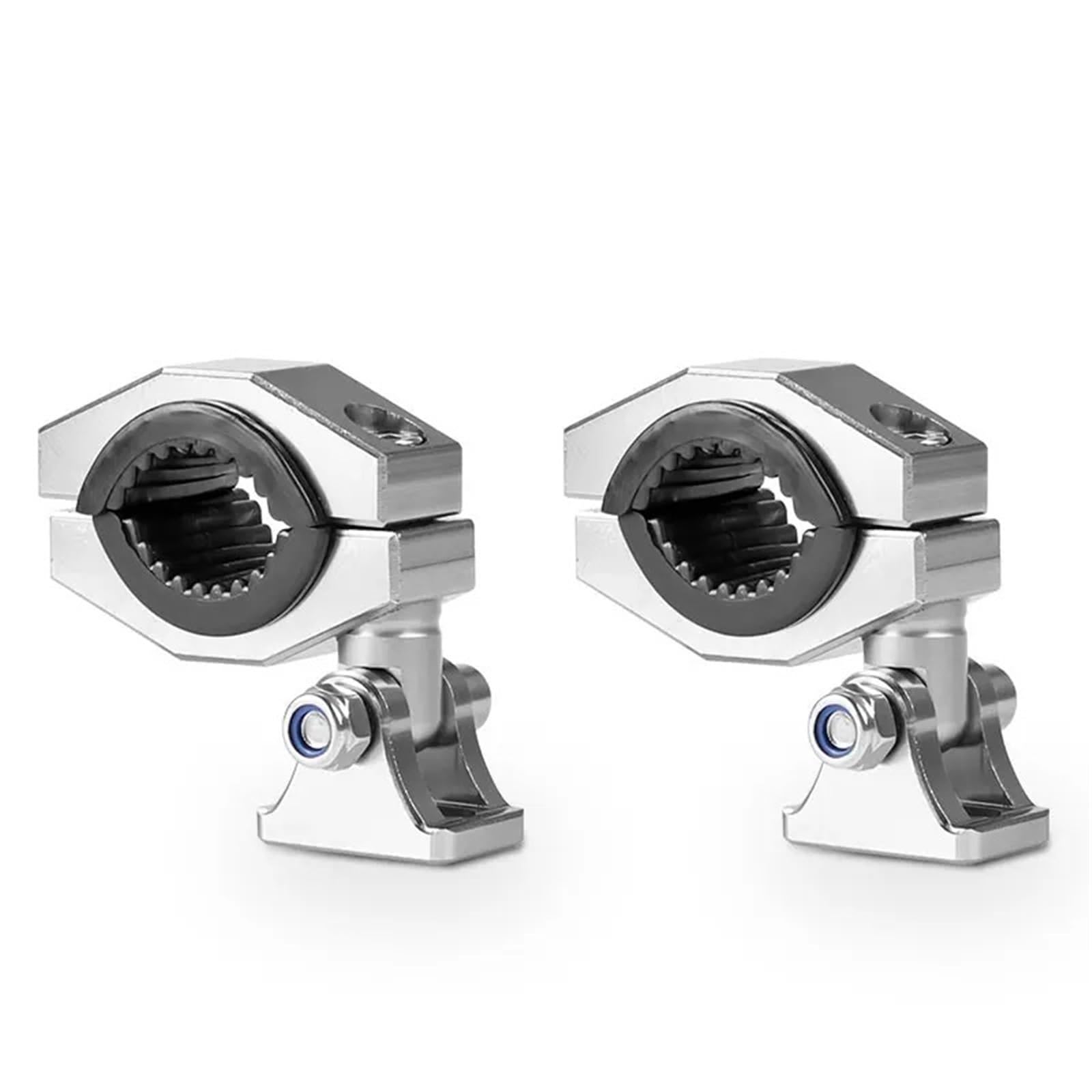 Geardrivex Grey Silver Headlight Bracket Cnc M6 Screw Motorcycle Spotlight Mount Bracket Holder Clamp For Motorbike Scooter Work Light Driving Lamp 18-30Mm(Grey Silver)