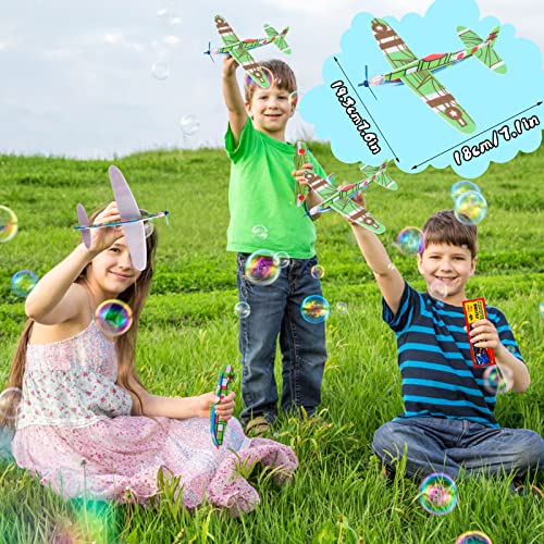 Herefun Kindergeburtstag Mitgebsel Set 60 Teile, Kindergeburtstag Gastgeschenke Styroporflieger Klatschhand Mini Zauberwürfel Kreiselspielzeug Schnapparmbänder Partei Geschenk für Mädchen Jungen