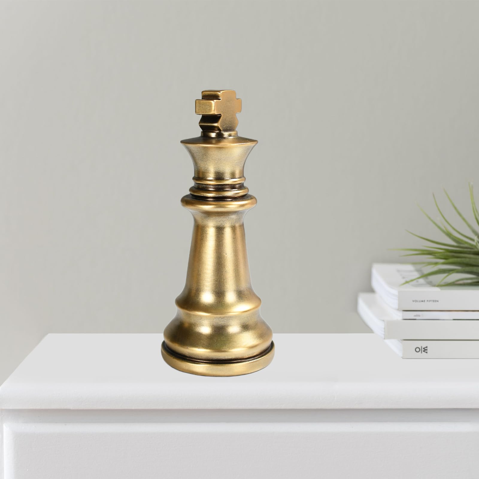 Decoración de ajedrez King – Majestic King & Queen, intrincadamente detalladas, esculturas de decoración del hogar atemporales, adornos de ajedrez internacionales hechos a mano 6