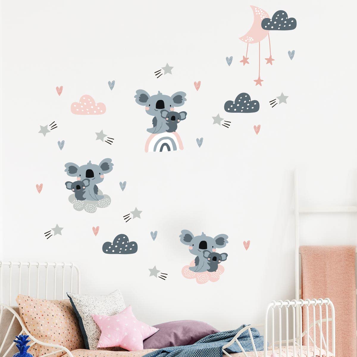 Adhesivo decorativo para pared infantil, diseño escandinavo, 120 x 180 cm