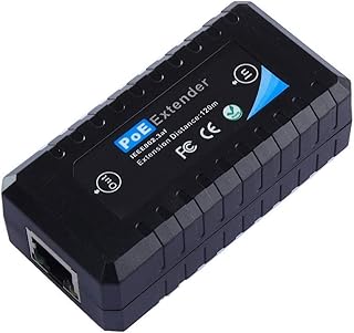 OdiySurveil(TM) 1-Port in-Out 10/100M IEEE802.3af Power Over Ethernet Extender for Ethernet Data and PoE Power,Match with PoE Switch