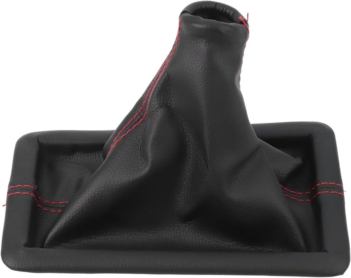 FUBESK Leather Shift Boot For Mustang 2005-2009, Red Stitching Gear Cover Replacement For Oem 8R3Z-7277-Aa, Interior For Protection Against Dust And Debris, Installation For Auto Accessories