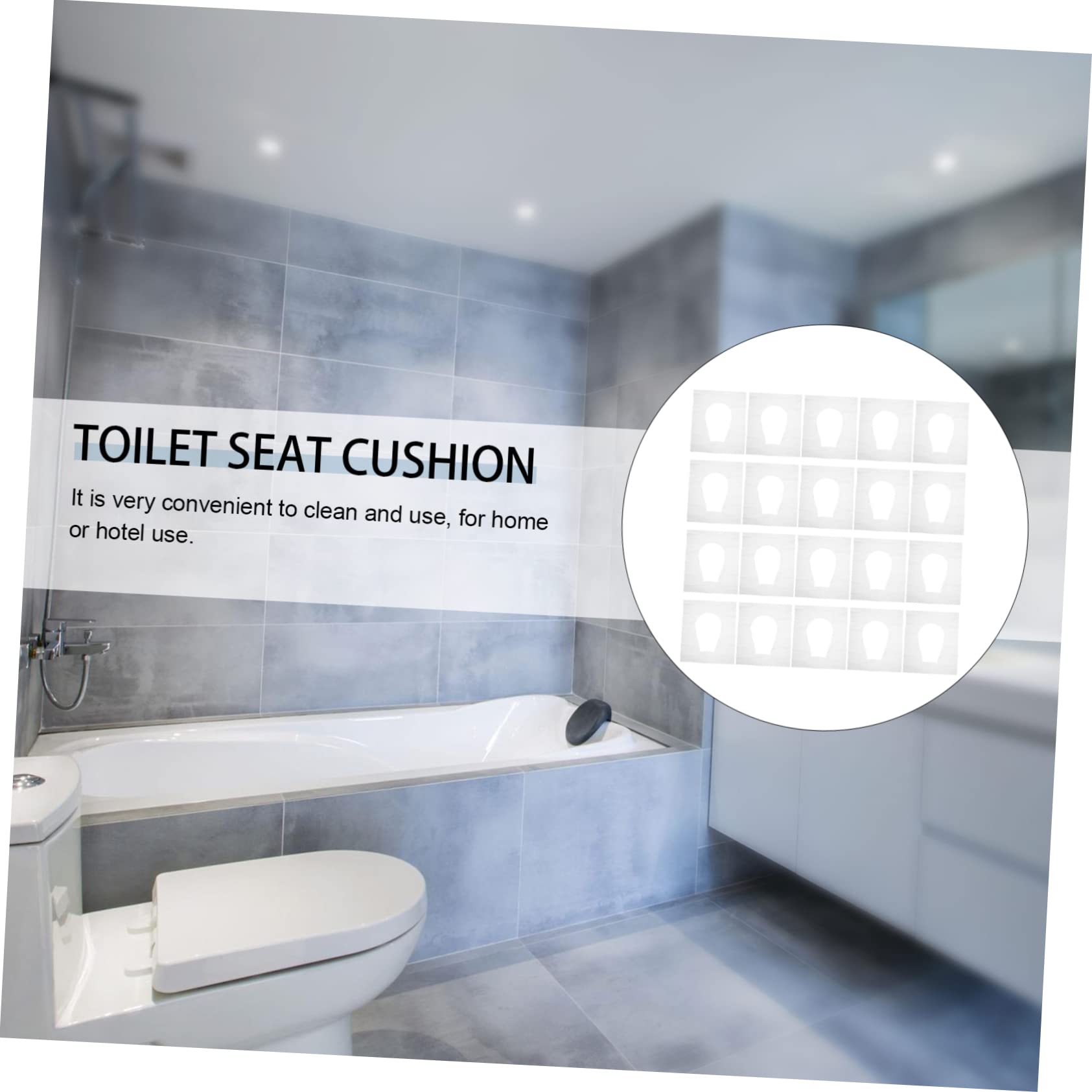 SEWACC 100pcs Toilet Seat Covers Traveling Seat Papers Disposable Hotel Toilet Pad Soft Comfortable for Home Public Use