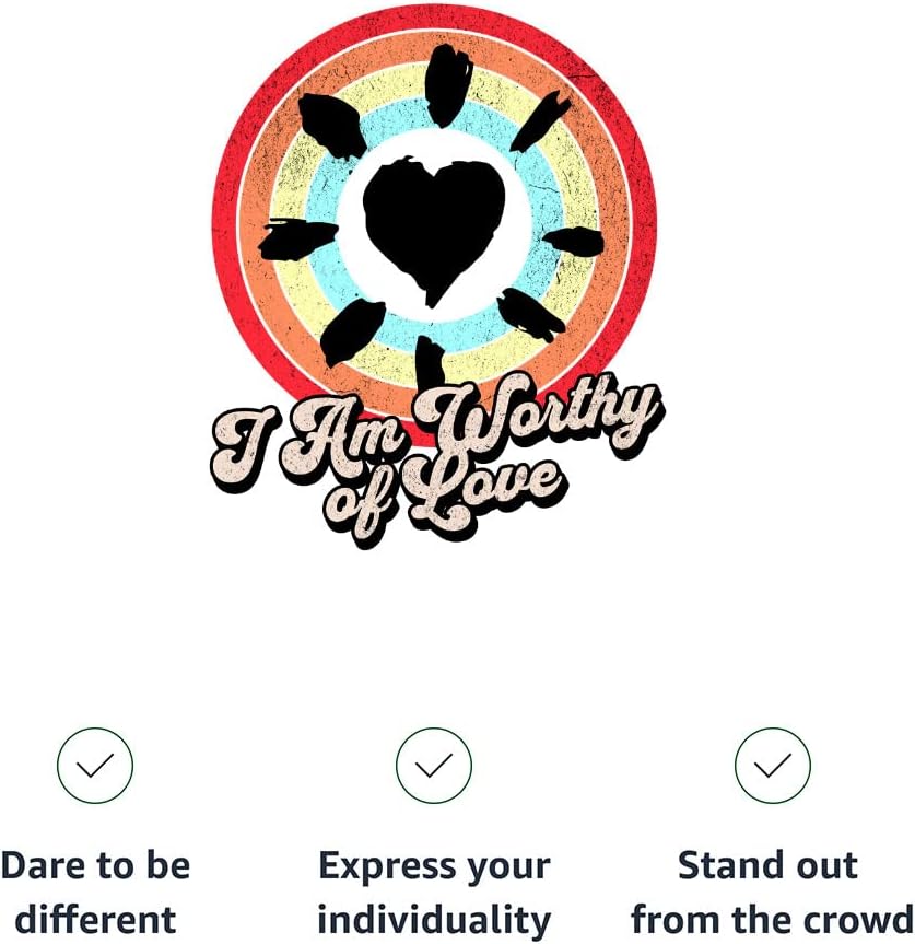 I Am Worthy of Love Racerback Cropped Tank - Love Women's Tank - Colorful Tank Top