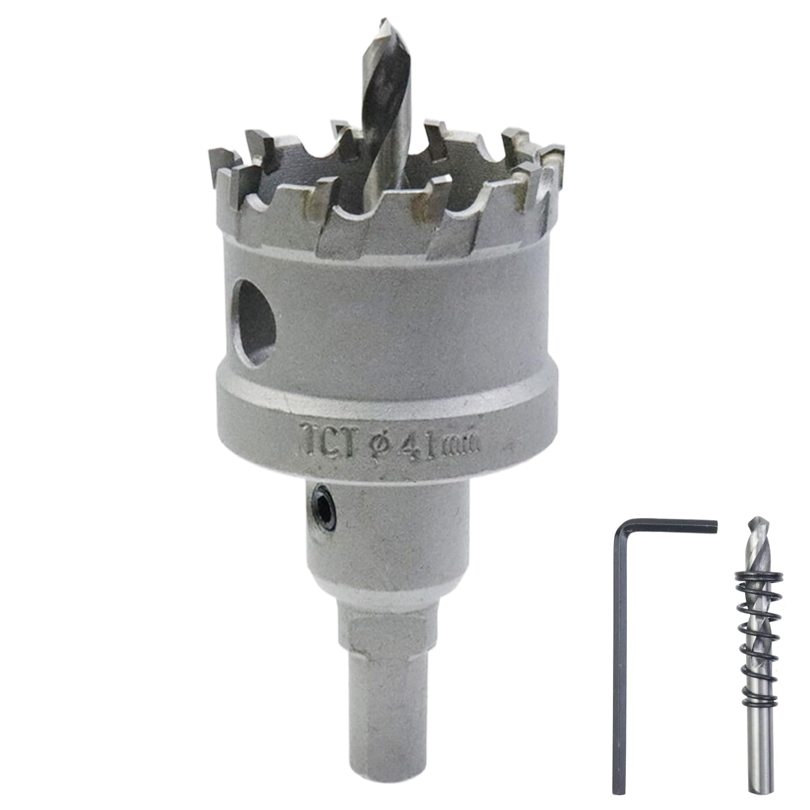 Rannb Carbide Hole Saw Drill Bit 1-5/8"/41mm Cutting Dia Hole Saw Cutter for Metal