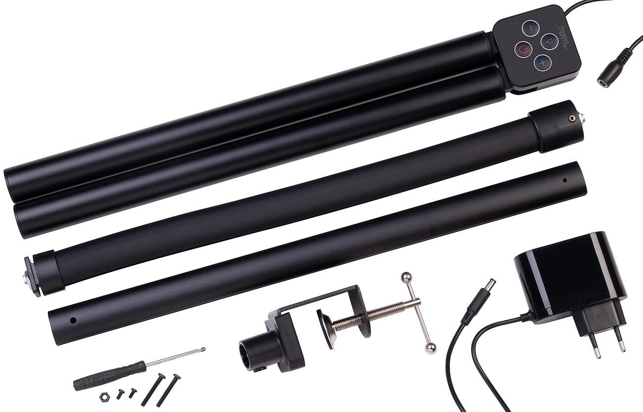Bildschirmlampe: Klemmbare LED-Doppelkopf-Schreibtisch-Monitorlampe, 1.000 lm, schwarz (Doppelkopf Schreibtischlampe, Schreibtischbeleuchtung, Klemmen)