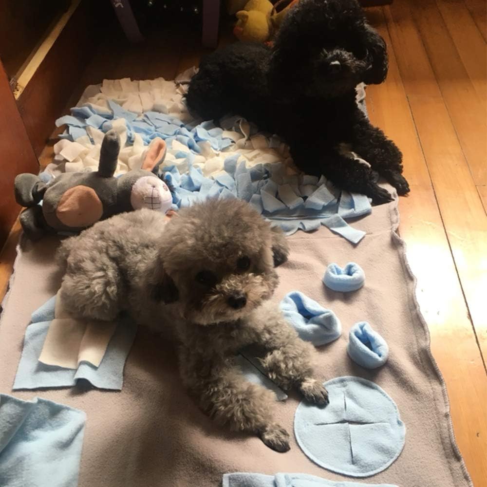 TFENG Dog Snuffle Mat Training Sniffing Grass Mat for Pet Cat Guinea Pig and Rabbit Beige S