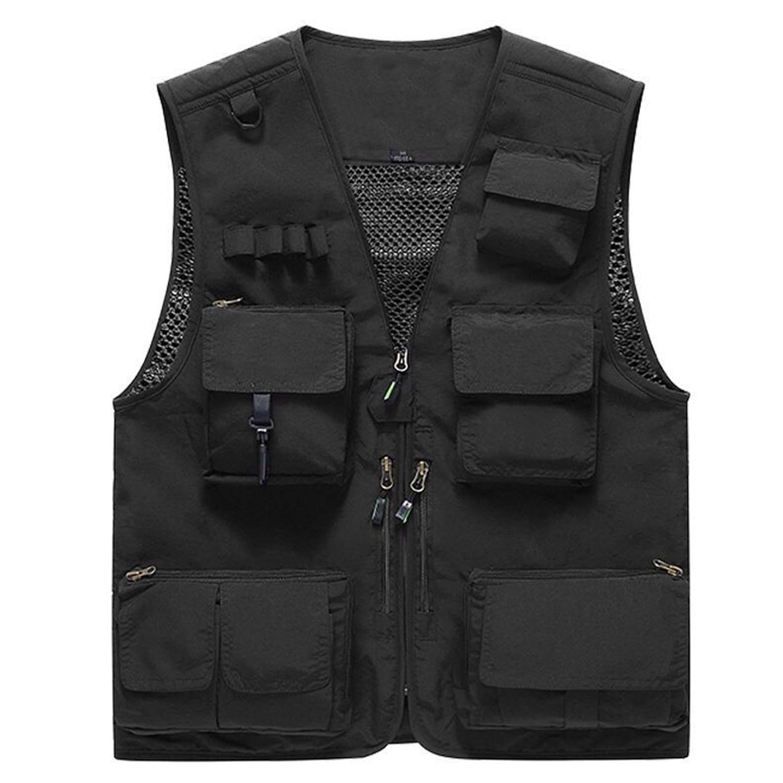 Herren Outdoor Weste Anglerweste Sommer Leicht Schnelltrockenweste Ärmellos Weste mit Viele Taschen für Angeln Safari Camping Wandern Reisen Cargo Jagd Sport