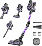 Cordless Vacuum Cleaner,40KPa Powerful Suction Cordless Vacuum with 450W Motor,50 Mins Runtime Rechargeable Vacuum with 180° Foldable Wand,Lightweight Vacuum for Pet Hair,Hard Floor (Lilac)