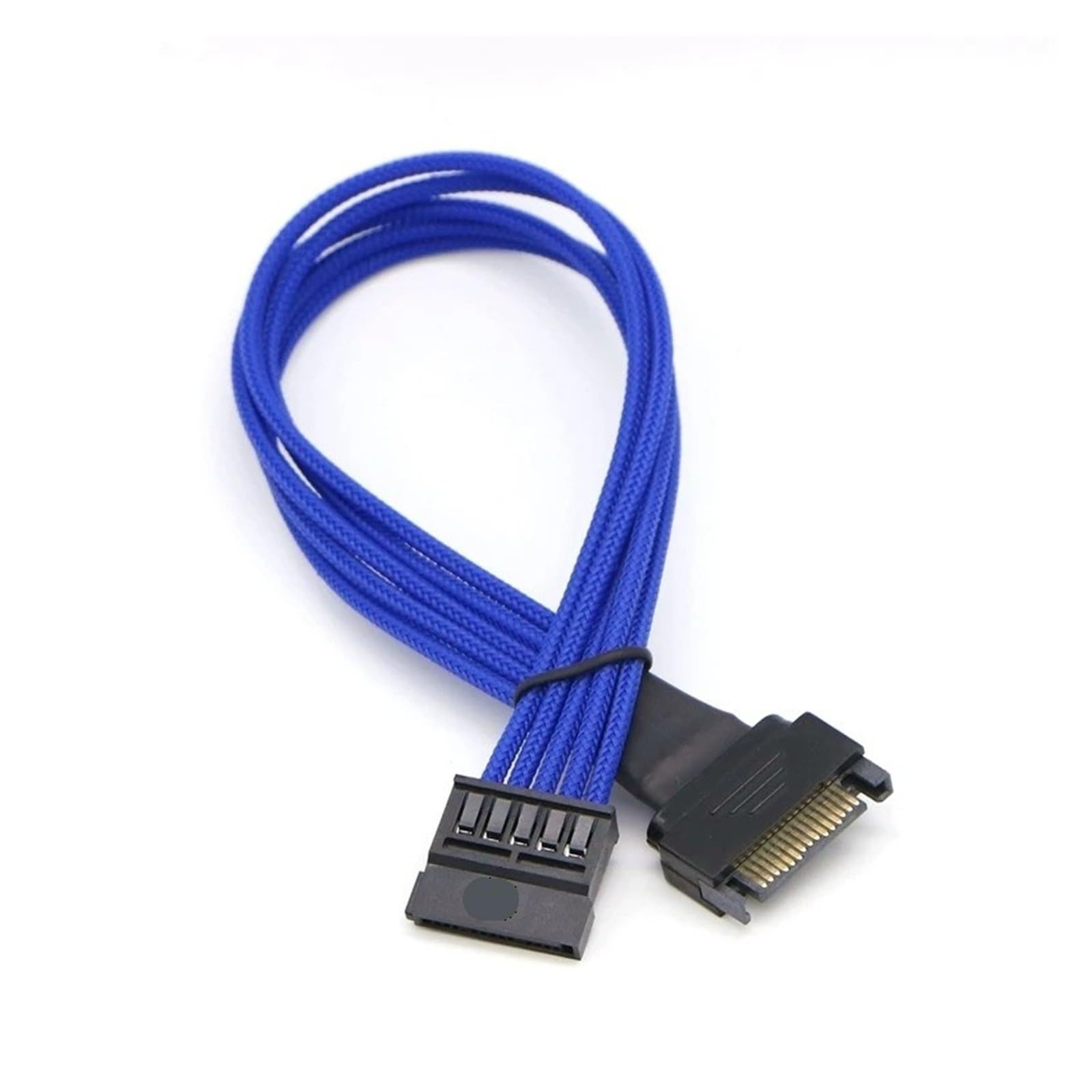 Generico Cavo di prolunga alimentazione con maniche SATA da 15 pin maschio a femmina(40cm,Red)