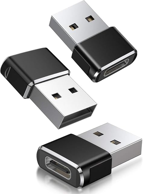 Basesailor USB to USB C Adapter 3Pack,Type C Female to USB A Male Charger Cable Converter for Apple iWatch 8 7 SE,MacBook,iPhone 11 12 13 14 Max Plus Pro,Airpods,iPad 8th 9th 10th Air 4th 5th Mini 6th
