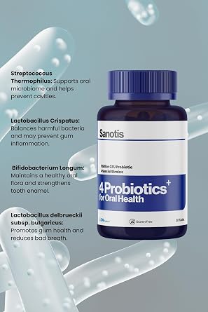 Sanotis 4 Type Probiotics For Oral Health Ağız Ve Diş Sağlığı Için Probiyotik 30 Tablet