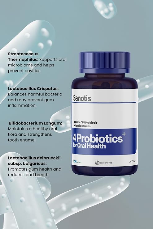 Sanotis 4 Type Probiotics For Oral Health Ağız Ve Diş Sağlığı Için Probiyotik 30 Tablet