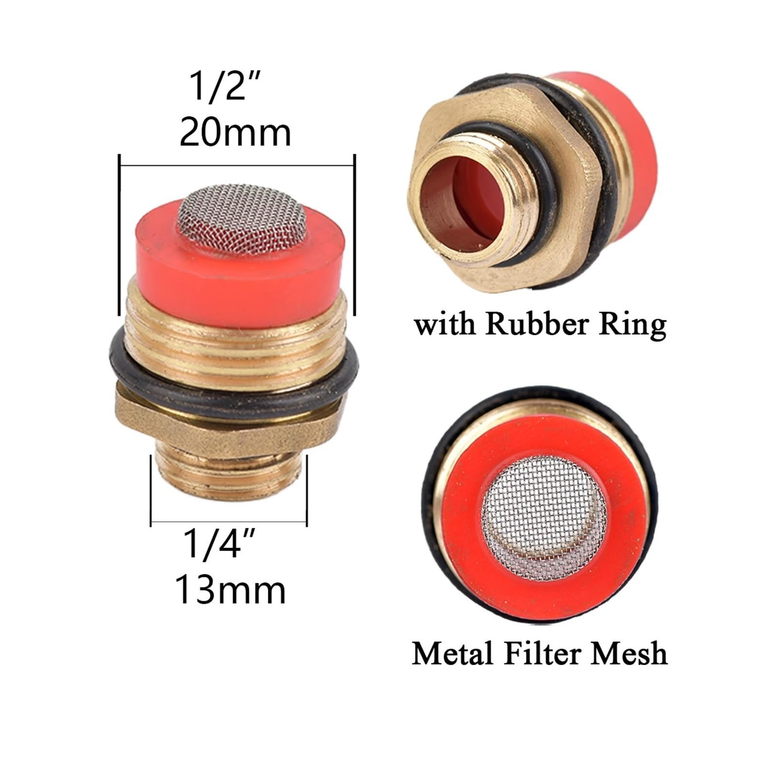 1PC 1/4 "1/2" Ugello spruzzatore da Giardino in Ottone con Filtro a Rete for nebulizzazione irrigazione Acqua Sprinkler Raccordo | A
