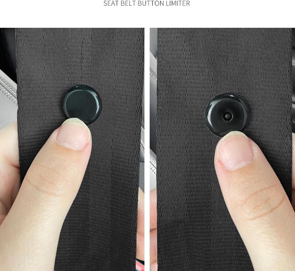 5 Pairs Seat Belt Stopper, Anti-Slip Buckle Lock Clip to Prevent Sliding, Universal Fit Car Seat Belt Keeper, No Tools Needed Easy Installation (Grey)