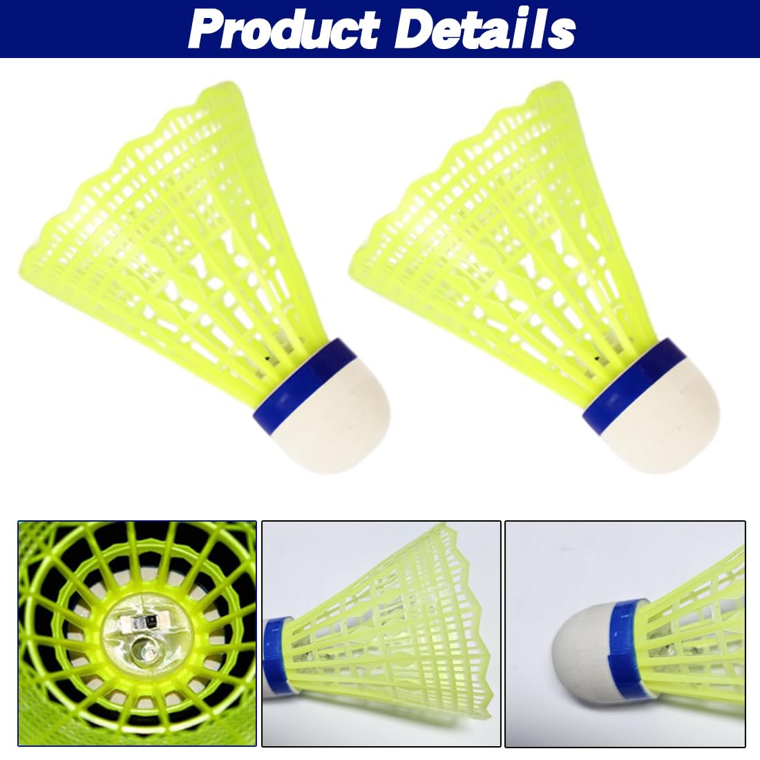 Federball Badmintonball COMPETITION Gelb 6er Set