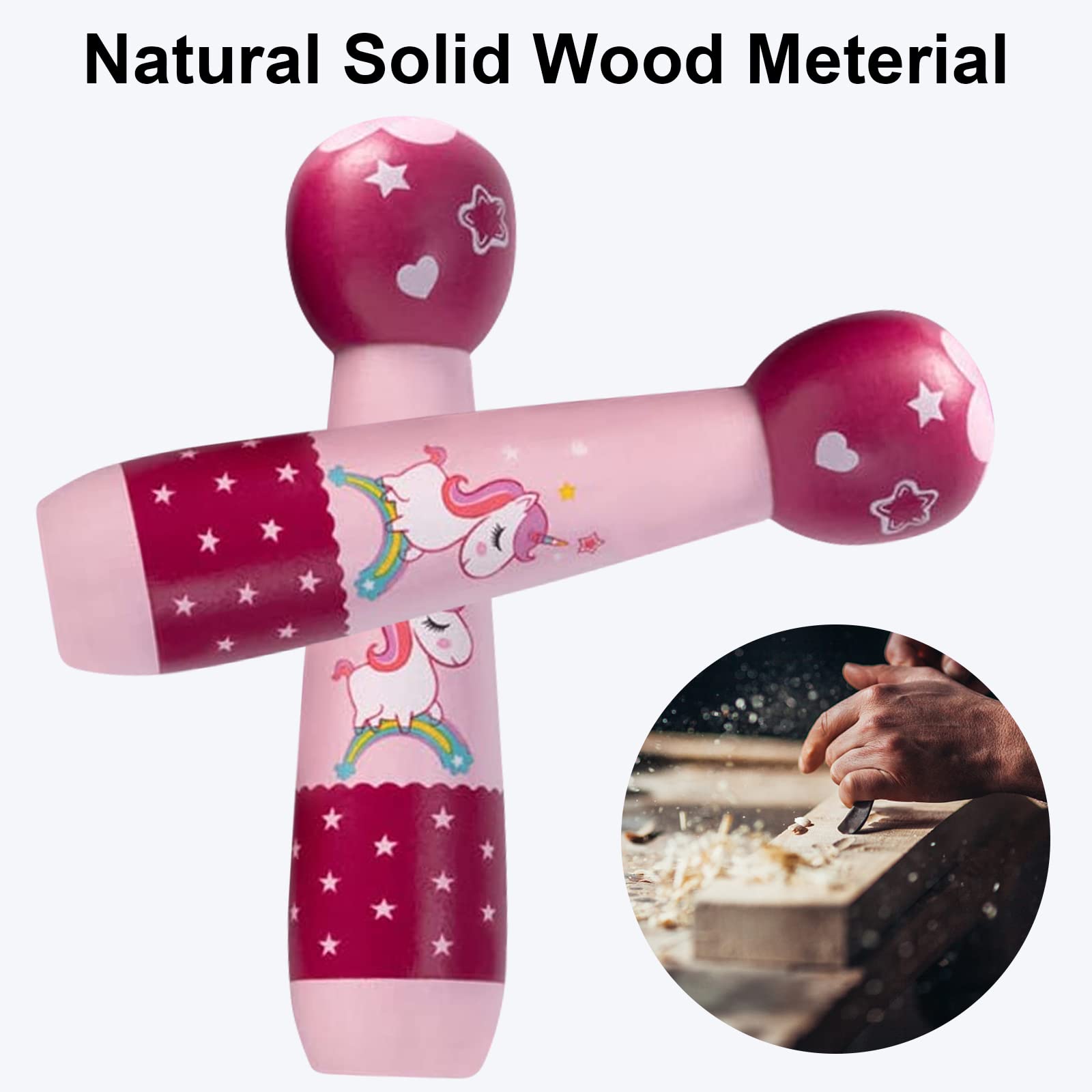 Corda Per Saltare Bambini Unicorno Con Manico In Legno - Corda In Cotone Regolabile 2,5m, Gioco Sportivo Per Bambine E Bambini - 4